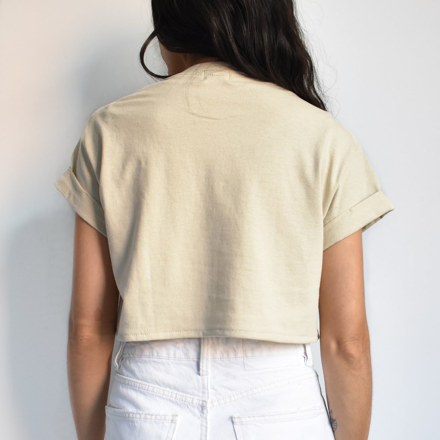 Crop T-shirt Beige