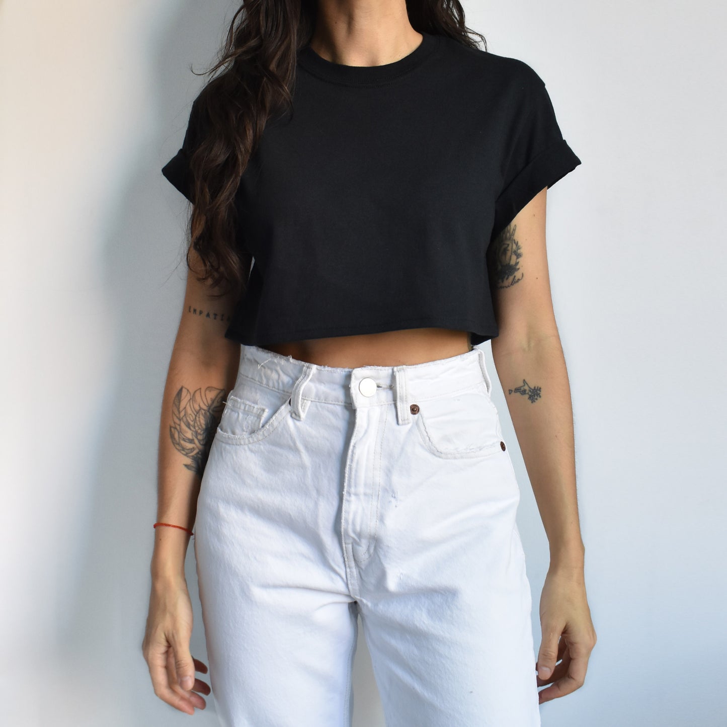 Crop T-shirt Negro