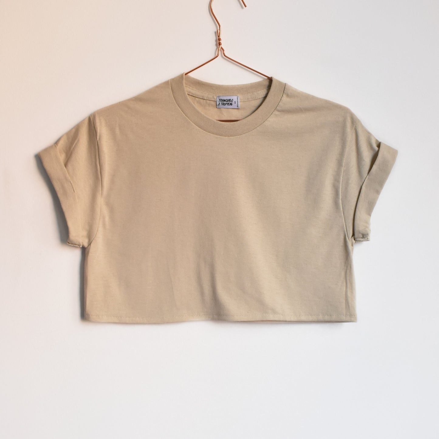 Crop T-shirt Beige