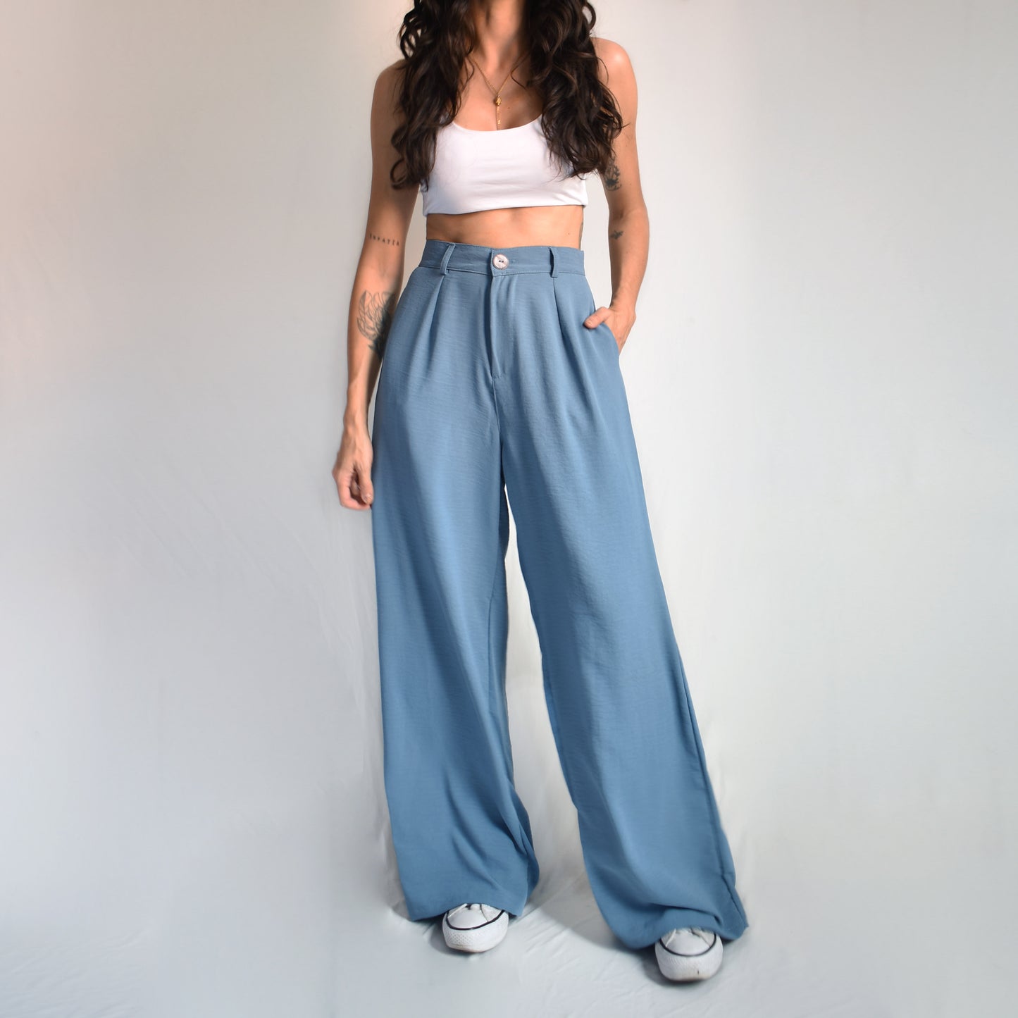 Pantalón Bolsillos Azul