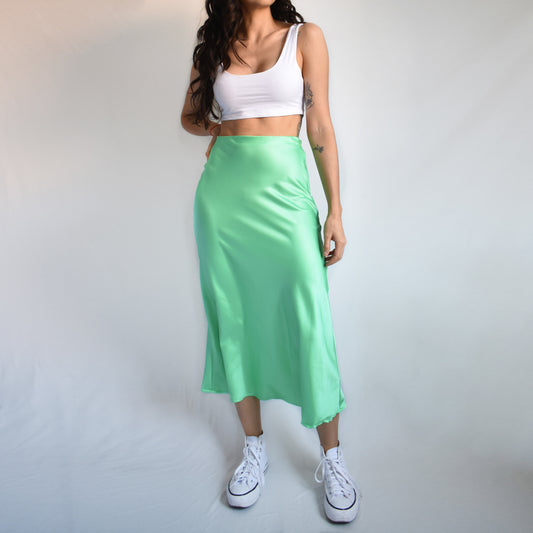 Falda Satin Menta